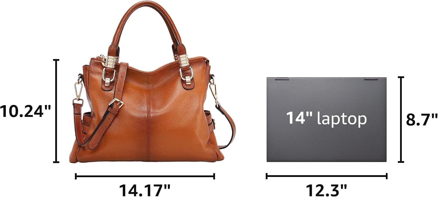 Women's PU Leather Tote Bag Brown Quilted
