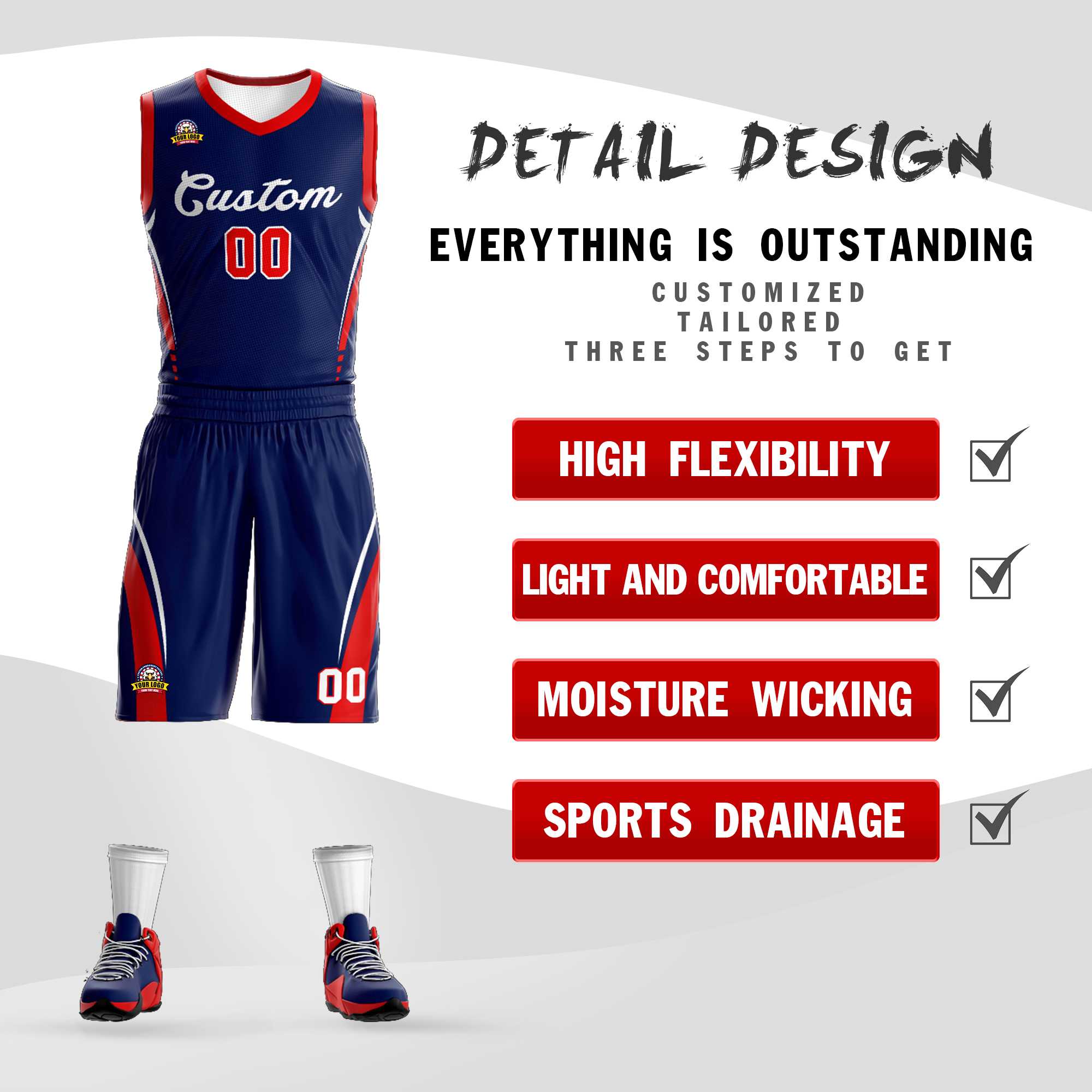 Custom Classic Sets Mesh-Basketballtrikot Custom Classic Sets Mesh-Basketballtrikot