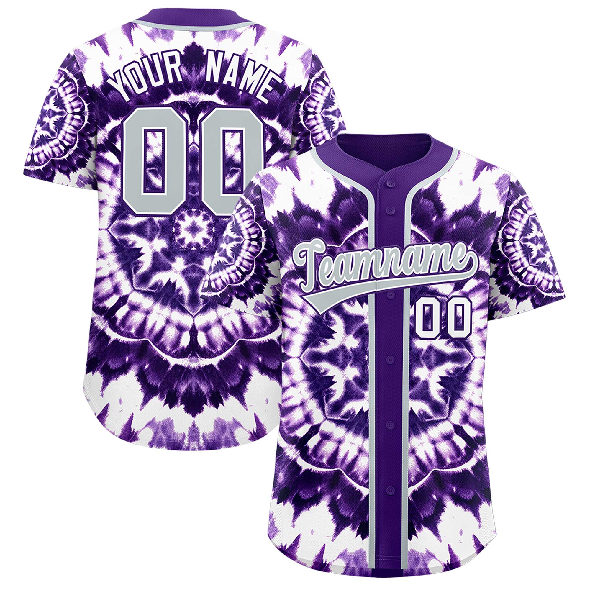 Authentisches Baseball-Trikot mit individuellem Tie-Dye-Graffiti-Muster Authentisches Baseball-Trikot mit individuellem Tie-Dye-Graffiti-Muster