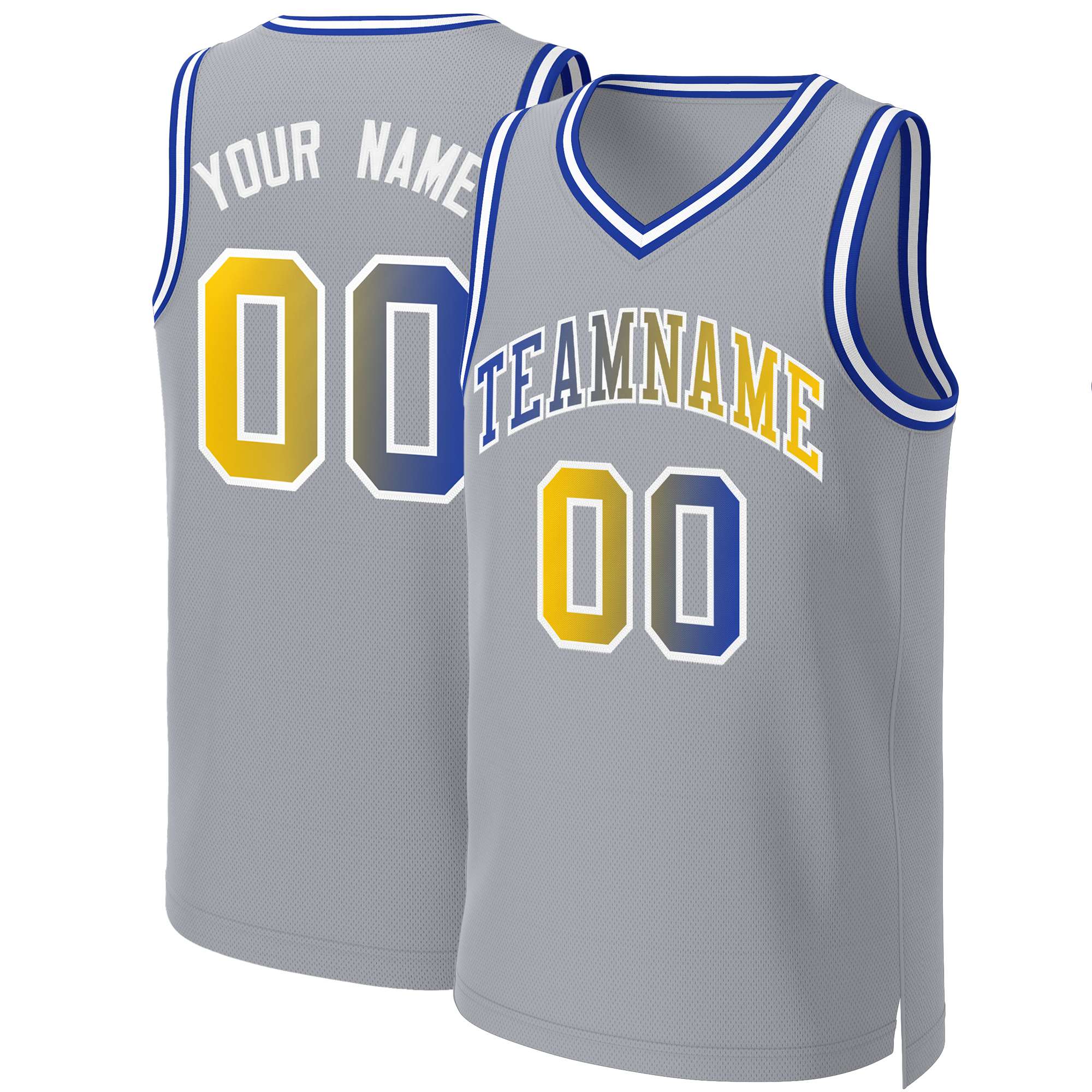 Benutzerdefiniertes Basketballtrikot mit klassischem Farbverlauf und modischen Oberteilen