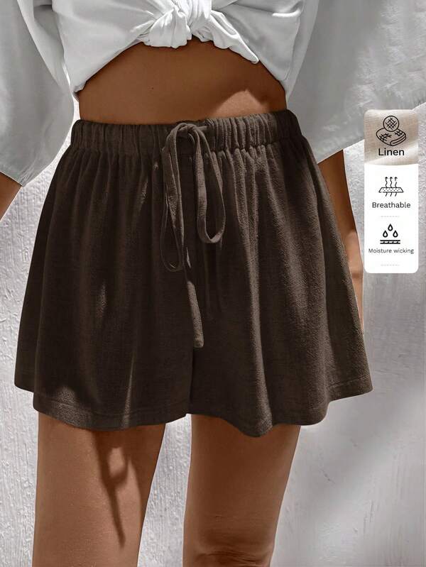 Lässige Leinenshorts für Damen, geeignet für Frühling und Sommer Lässige Leinenshorts für Damen, geeignet für Frühling und Sommer