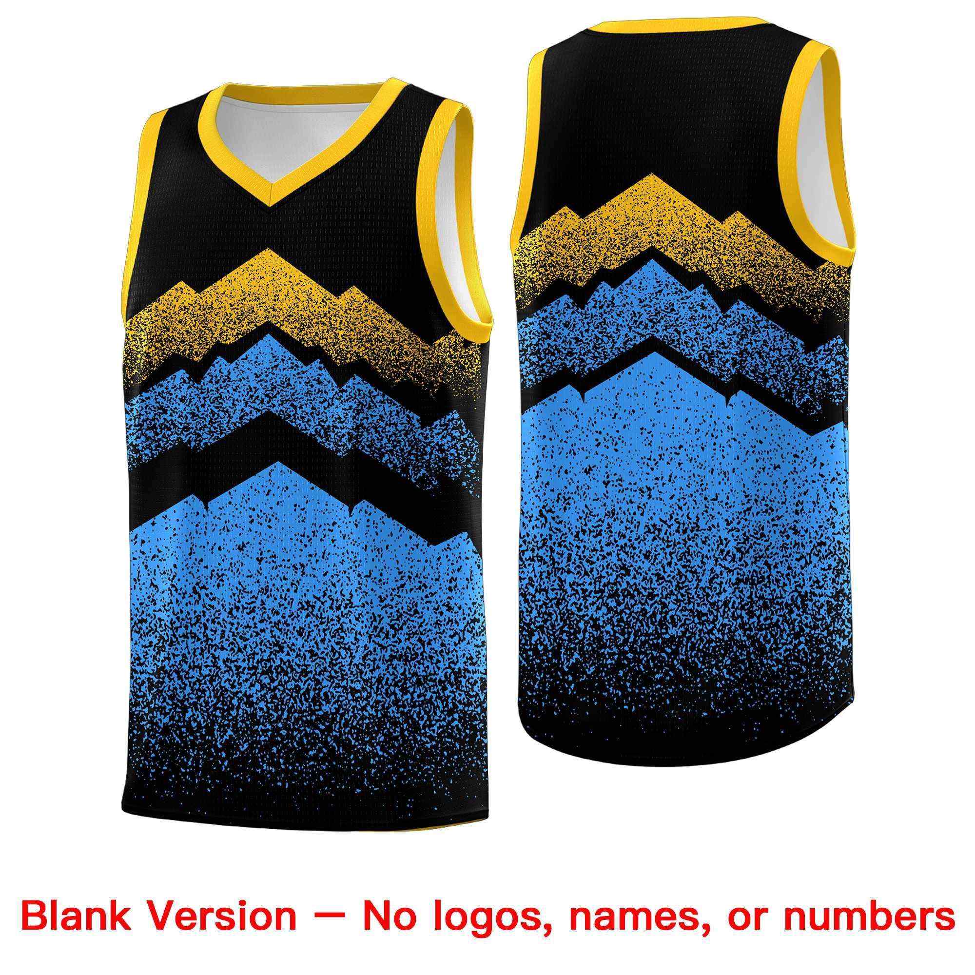 Benutzerdefiniertes Mountain Fade Drapable Gradient Fashion Uniform-Basketballtrikot