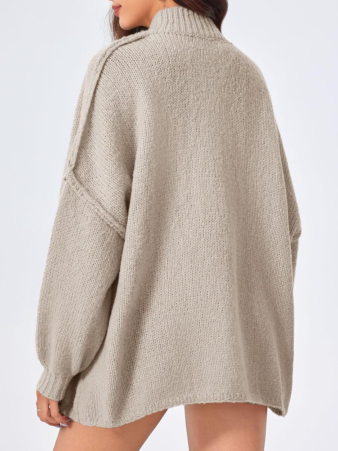 Womens Oversized Cardigans Long Lantern Sleeve Button Down Chunky Knit Loose Fall Sweater Coats