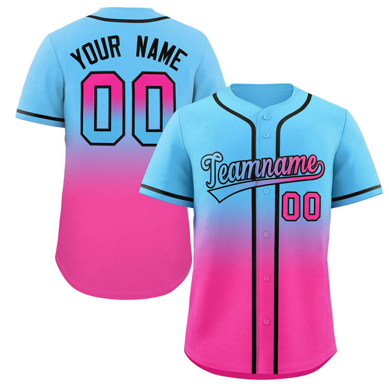 Benutzerdefiniertes, modisches, authentisches Baseball-Trikot mit Farbverlauf Benutzerdefiniertes, modisches, authentisches Baseball-Trikot mit Farbverlauf