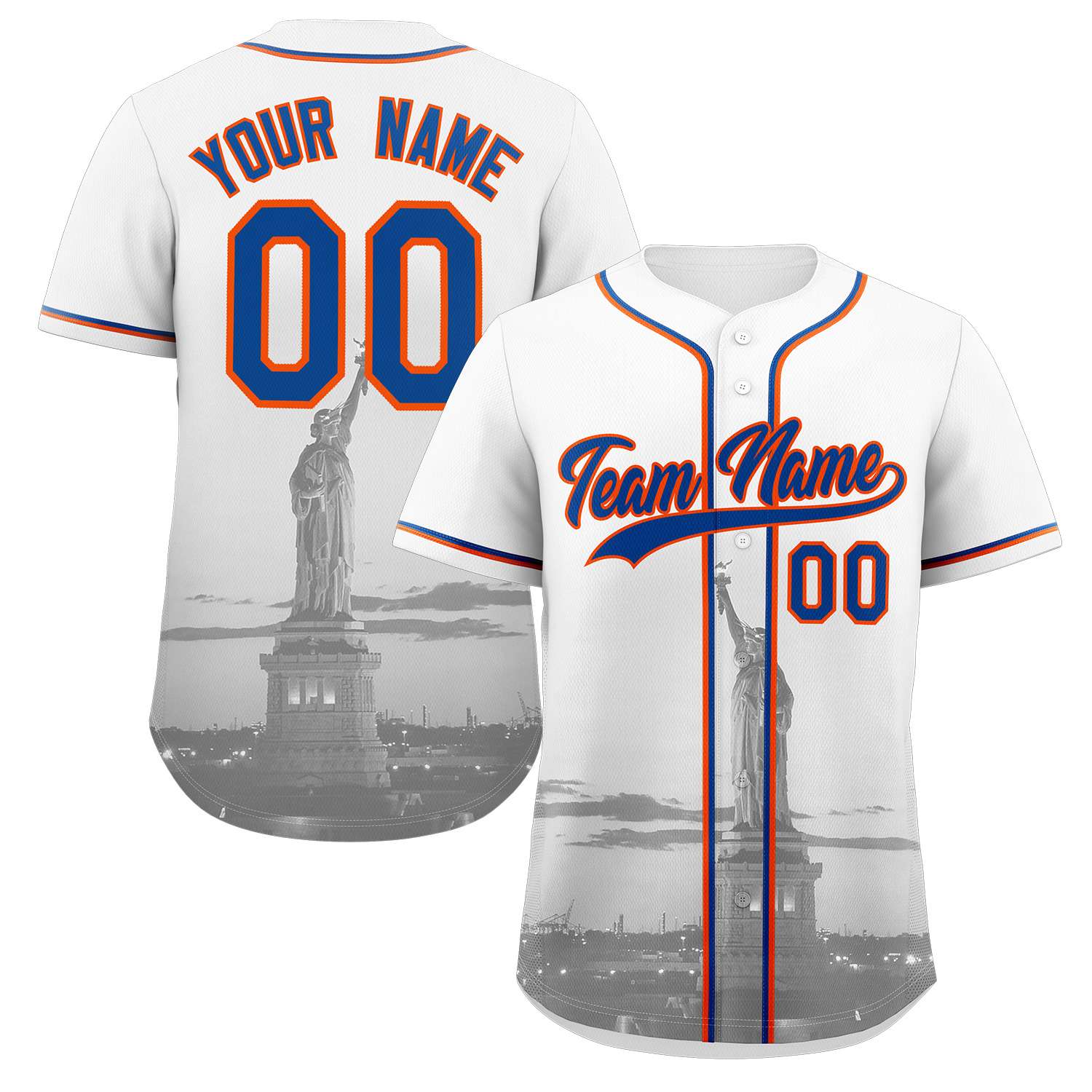 Benutzerdefiniertes New York City Skyline Baseball-Trikot