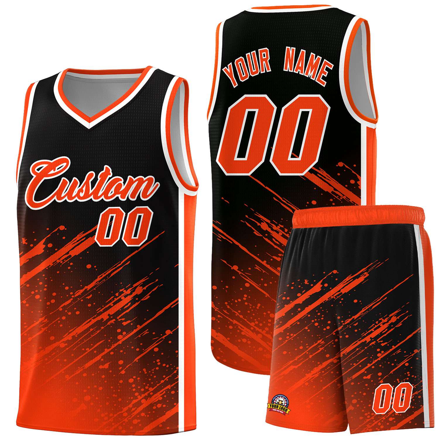 Maßgeschneiderte Splash-Basketballuniformen leicht für die Schule Maßgeschneiderte Splash-Basketballuniformen leicht für die Schule