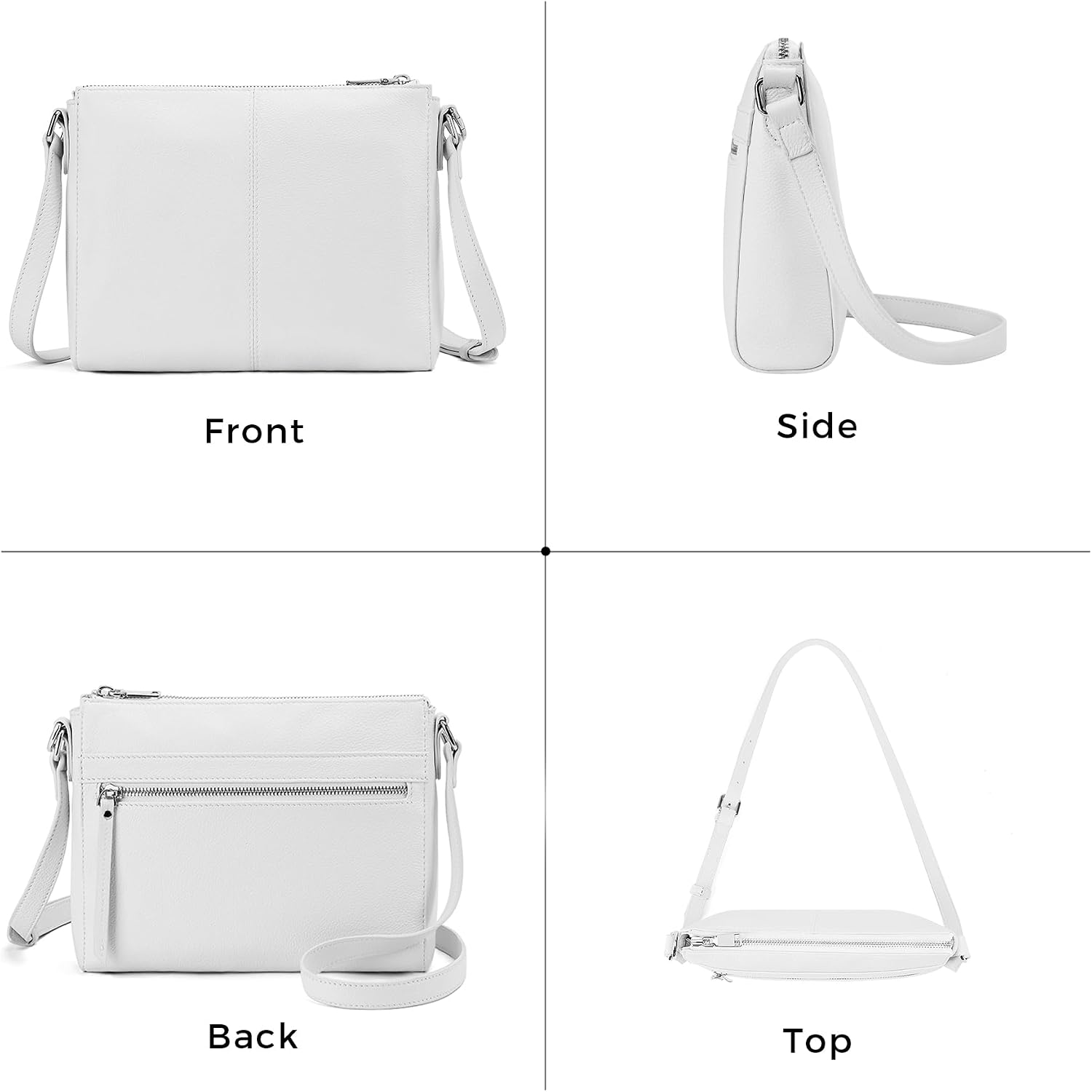 Women's Genuine Leather Crossbody Purse with RFID Wallet