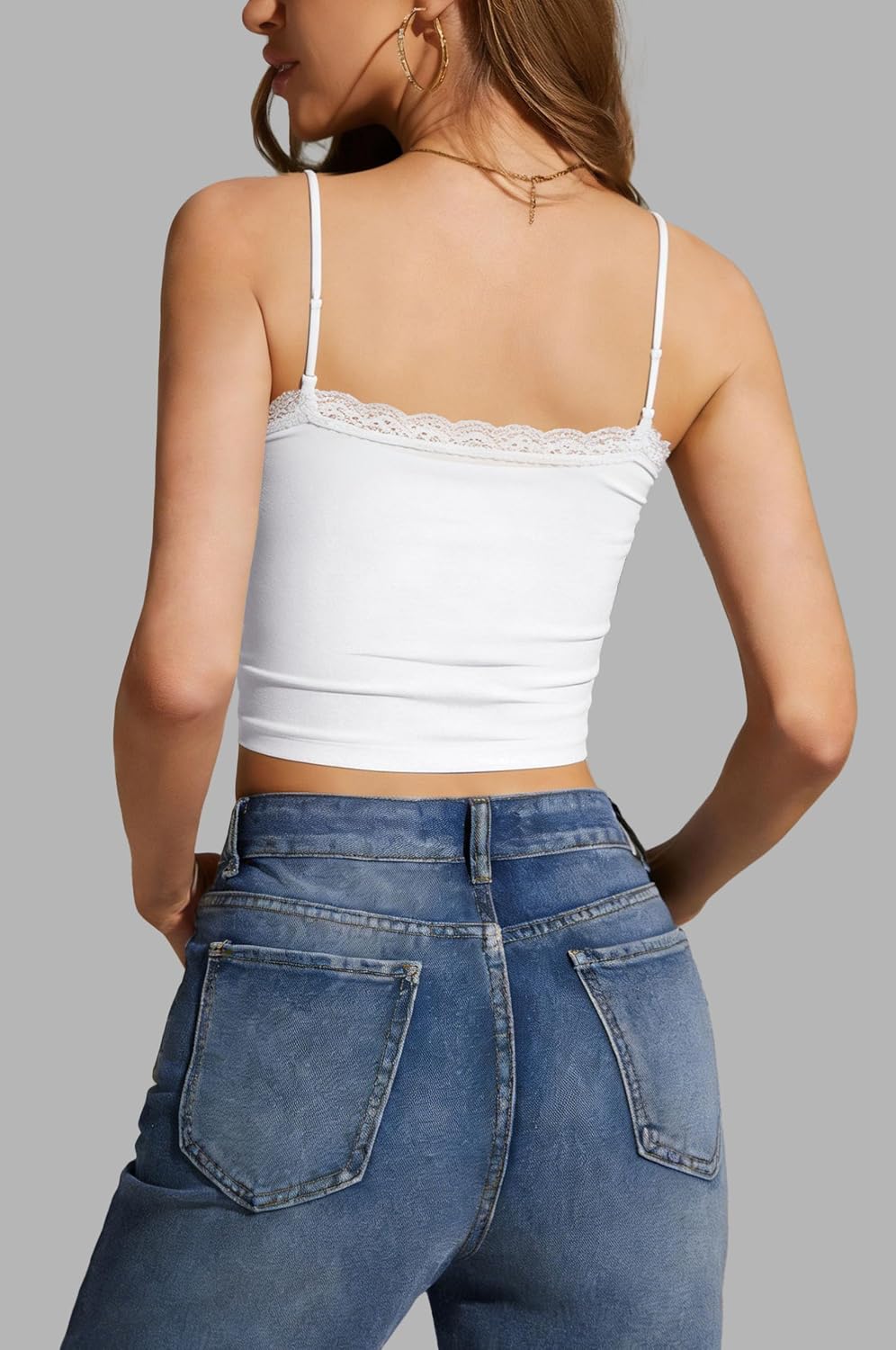 Women's Lace Trim Spaghetti Strap Camisole 3 Pack