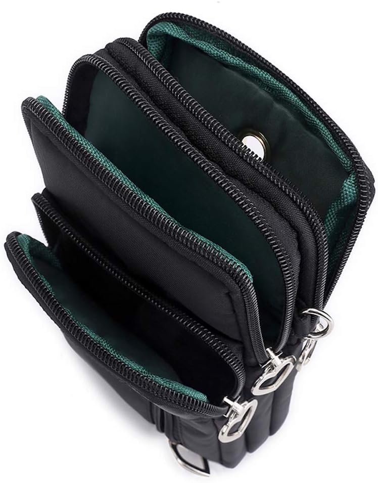 Women's Nylon Crossbody Phone Bag with Heart Zipper Women's Nylon Crossbody Phone Bag with Heart Zipper