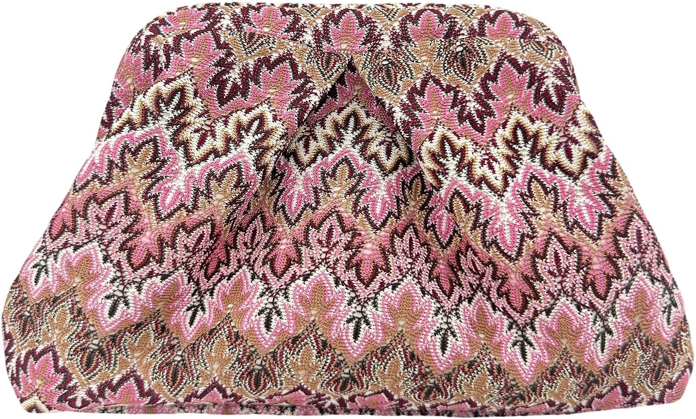 Women's Jacquard Knit Clutch Purse Pattern Dumpling Evening Bag