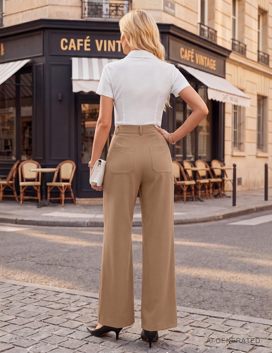 Womens Dress Pants High Waisted Business Casual Outfits Office Work Trousers with Pockets Womens Dress Pants High Waisted Business Casual Outfits Office Work Trousers with Pockets