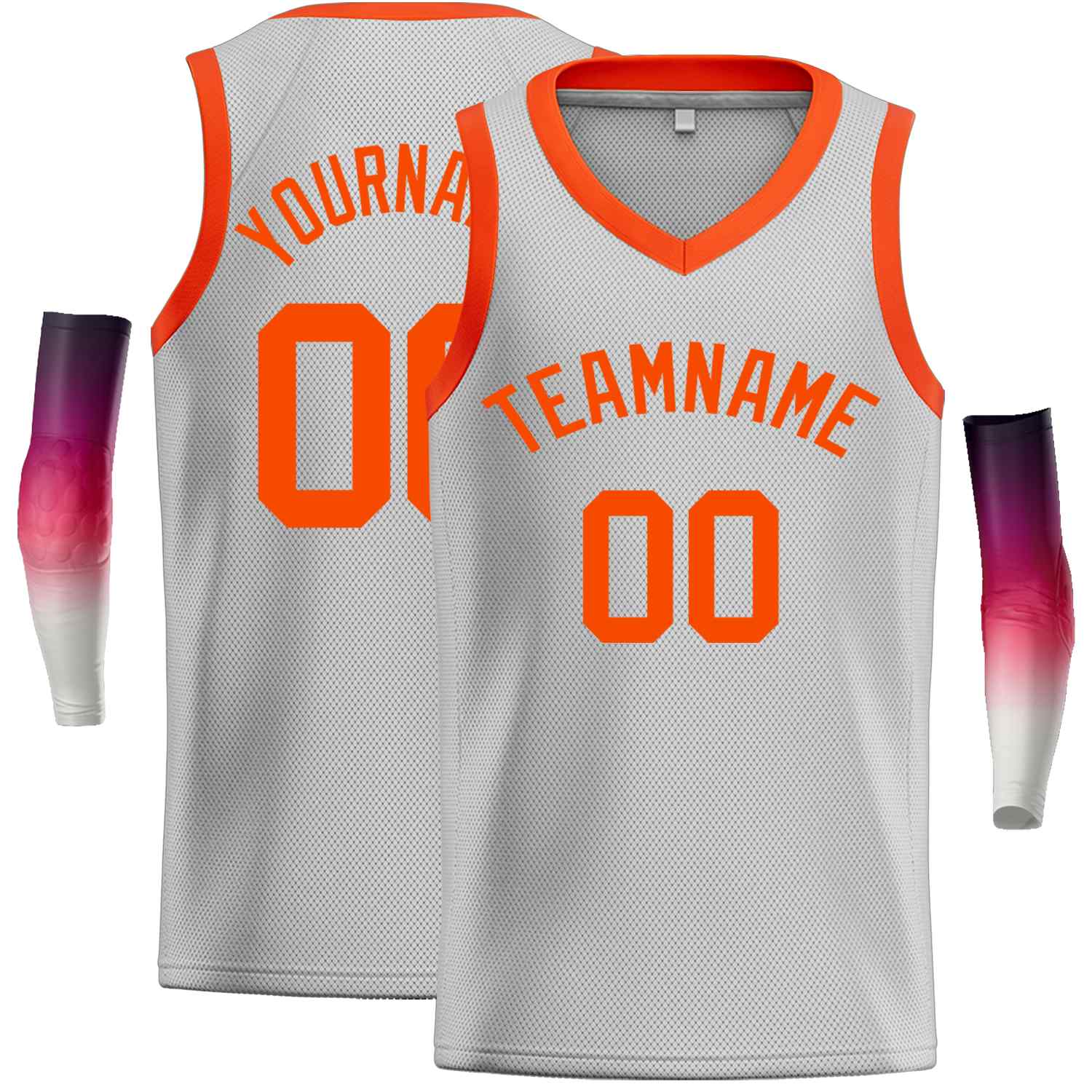 Benutzerdefiniertes Orange-Classic Tops Herren-Freizeit-Basketballtrikot