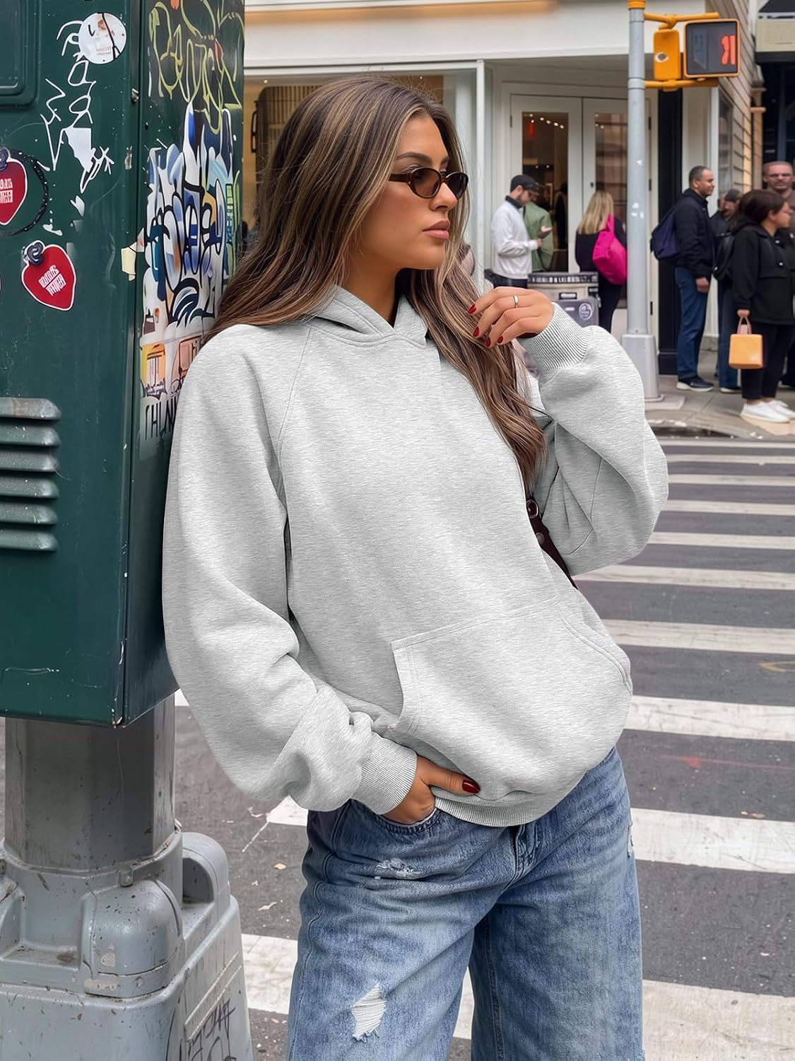 Womens Oversized Hoodies Comfy Fleece Sweatshirts Comfort Pullover Fall Outfits