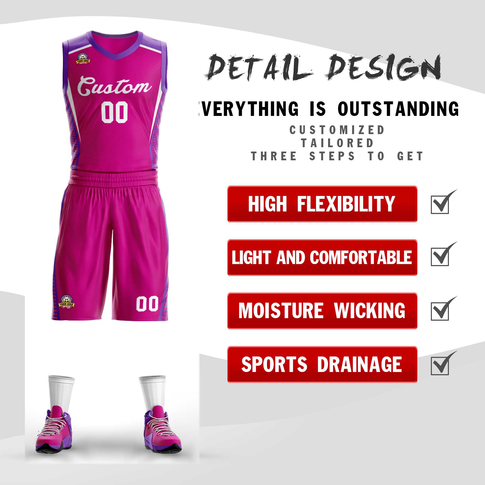 Custom Classic Sets Mesh-Basketballtrikot Custom Classic Sets Mesh-Basketballtrikot
