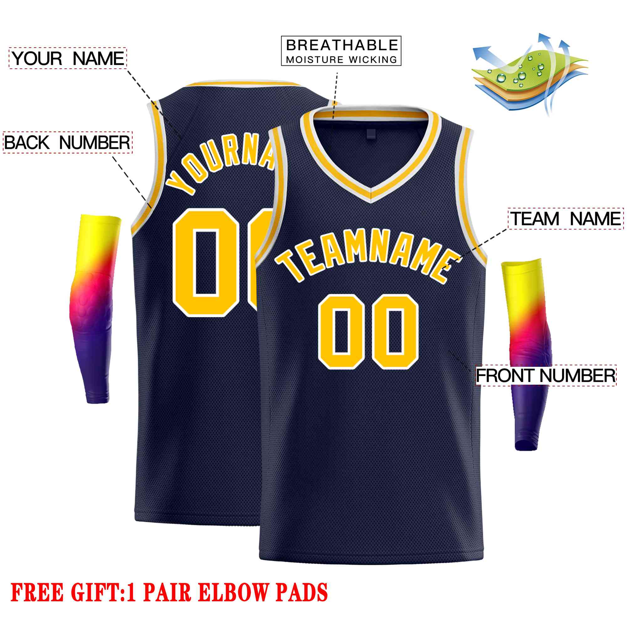 Custom Classic Tops Herren-Freizeit-Basketballtrikot
