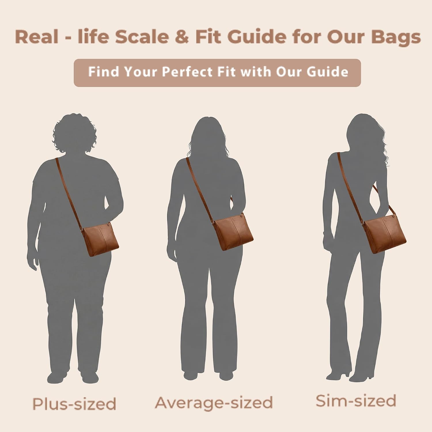 Women's Genuine Leather Crossbody Purse with RFID Wallet