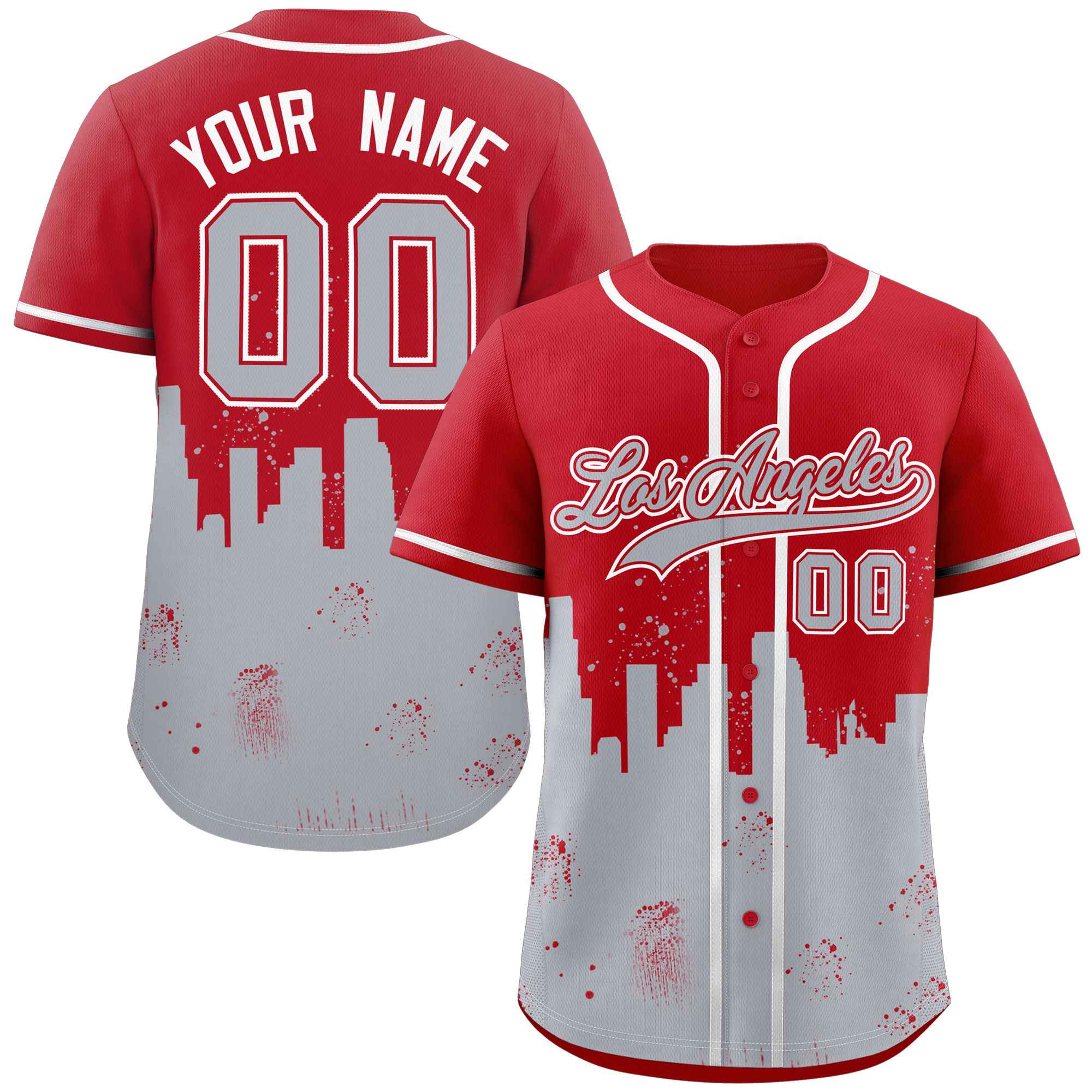 Benutzerdefinierte personalisierte Los Angeles City Nightscape authentische Baseball-Trikot