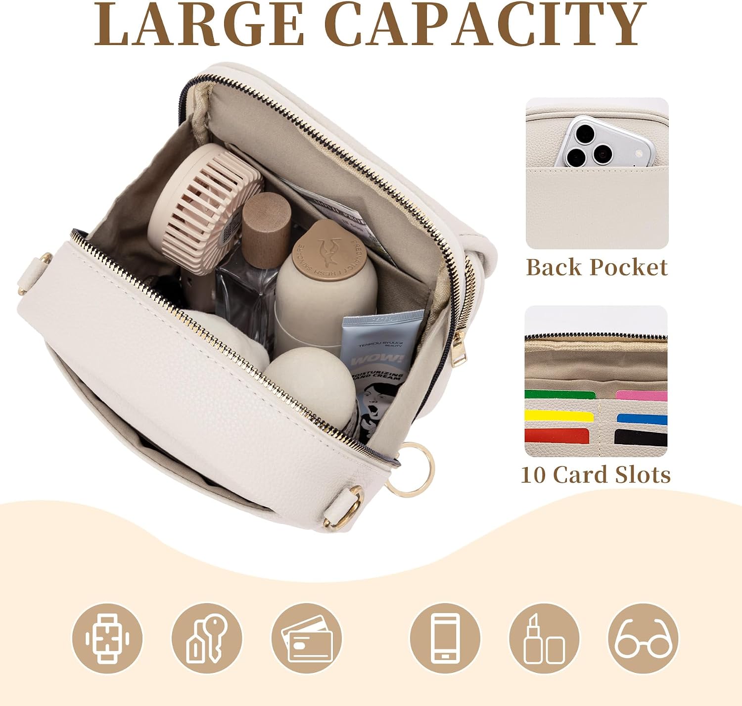 Women's Pebbled PU Leather Crossbody Phone Bag Women's Pebbled PU Leather Crossbody Phone Bag