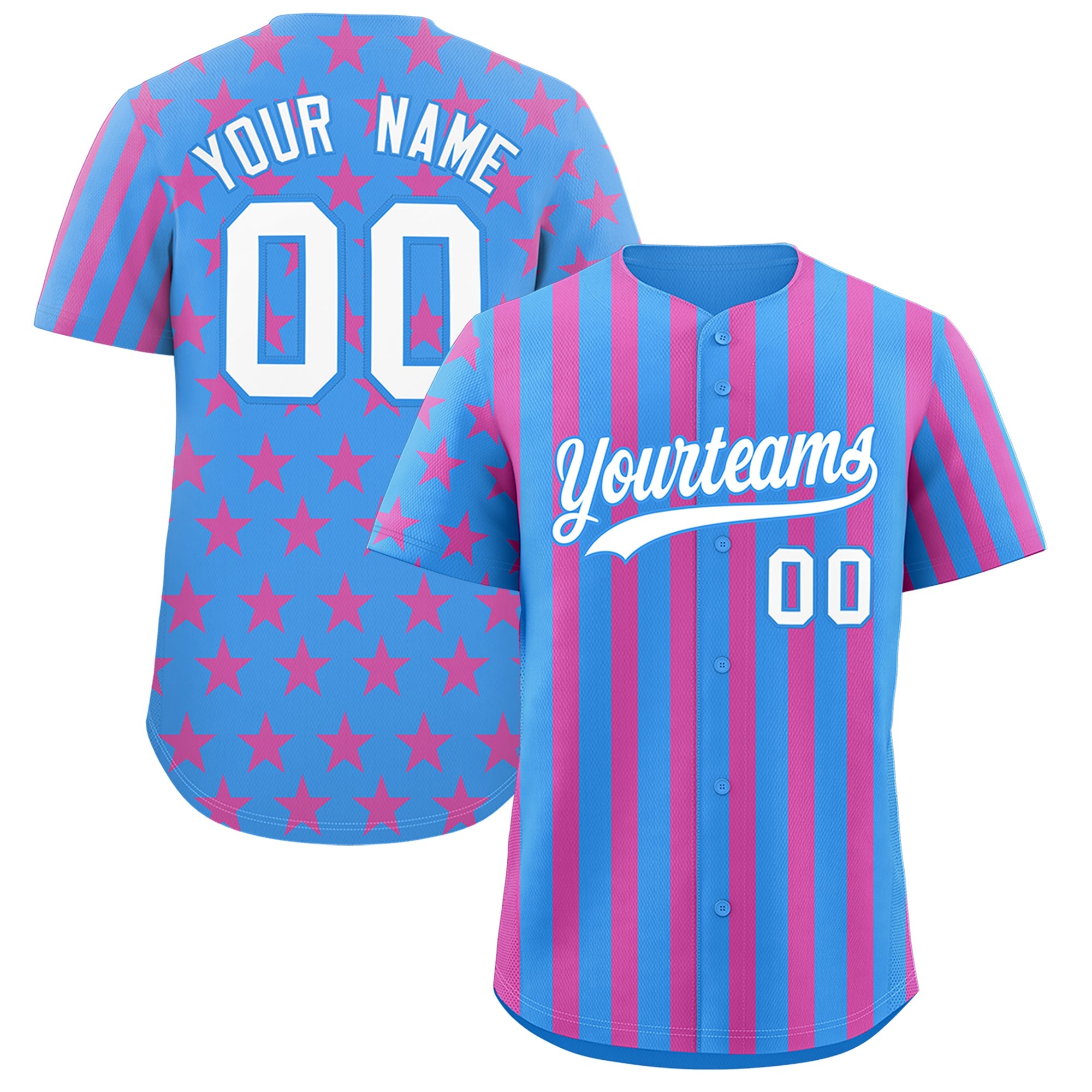 Benutzerdefiniertes Graffiti-Muster-Baseball-Trikot mit amerikanischer Flagge