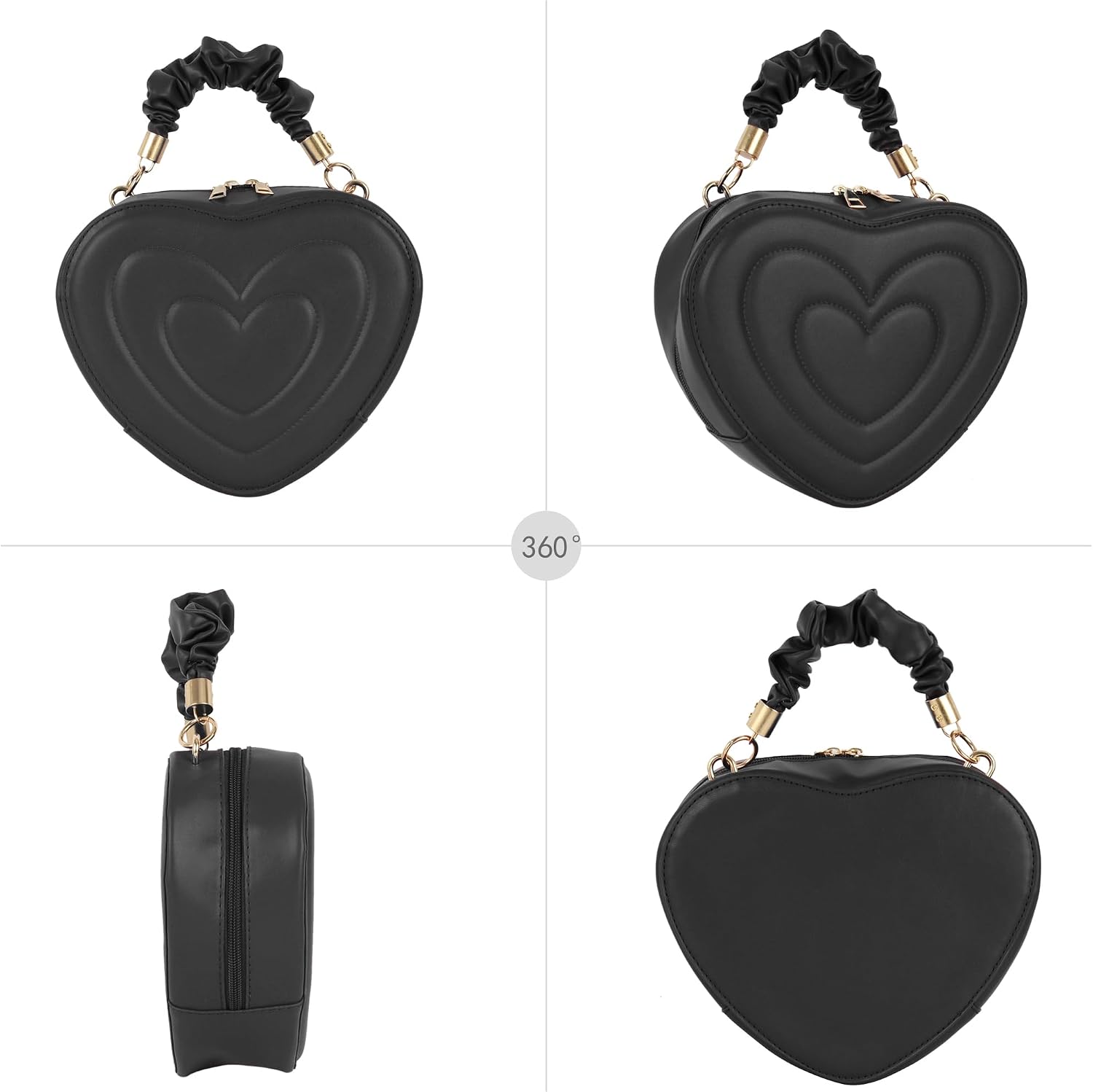 Women Heart Shape Purse Novelty Leather Shoulder Handbag Cute Tote Crossbody Bag Fashion Evening Clutch Women Heart Shape Purse Novelty Leather Shoulder Handbag Cute Tote Crossbody Bag Fashion Evening Clutch