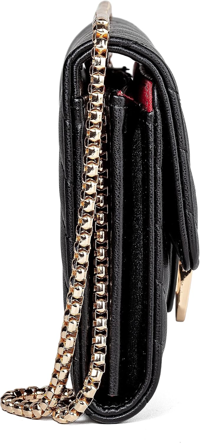 Women's Quilted PU Leather Mini Chain Crossbody Bag Women's Quilted PU Leather Mini Chain Crossbody Bag