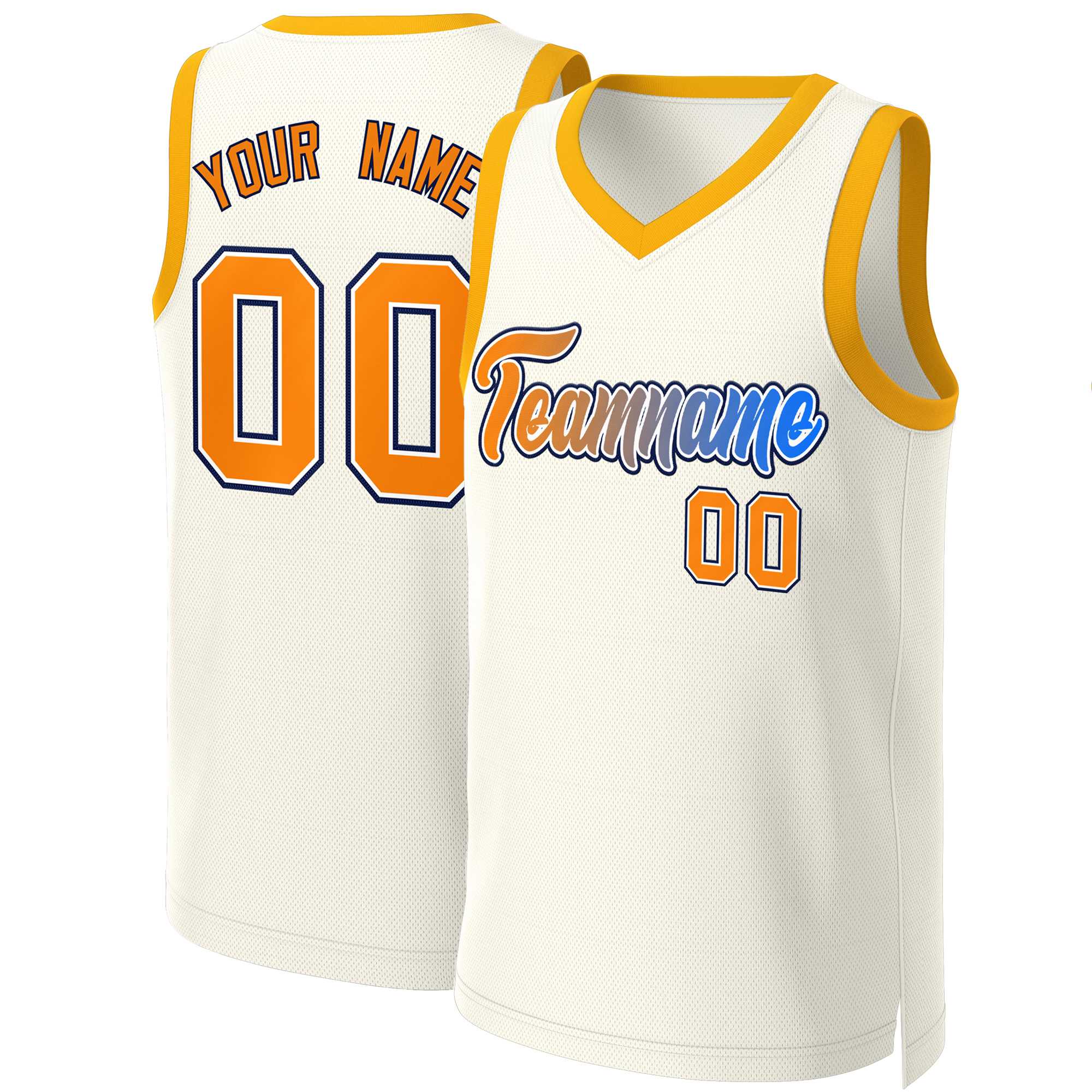 Benutzerdefiniertes Basketballtrikot mit klassischem Farbverlauf und modischen Oberteilen