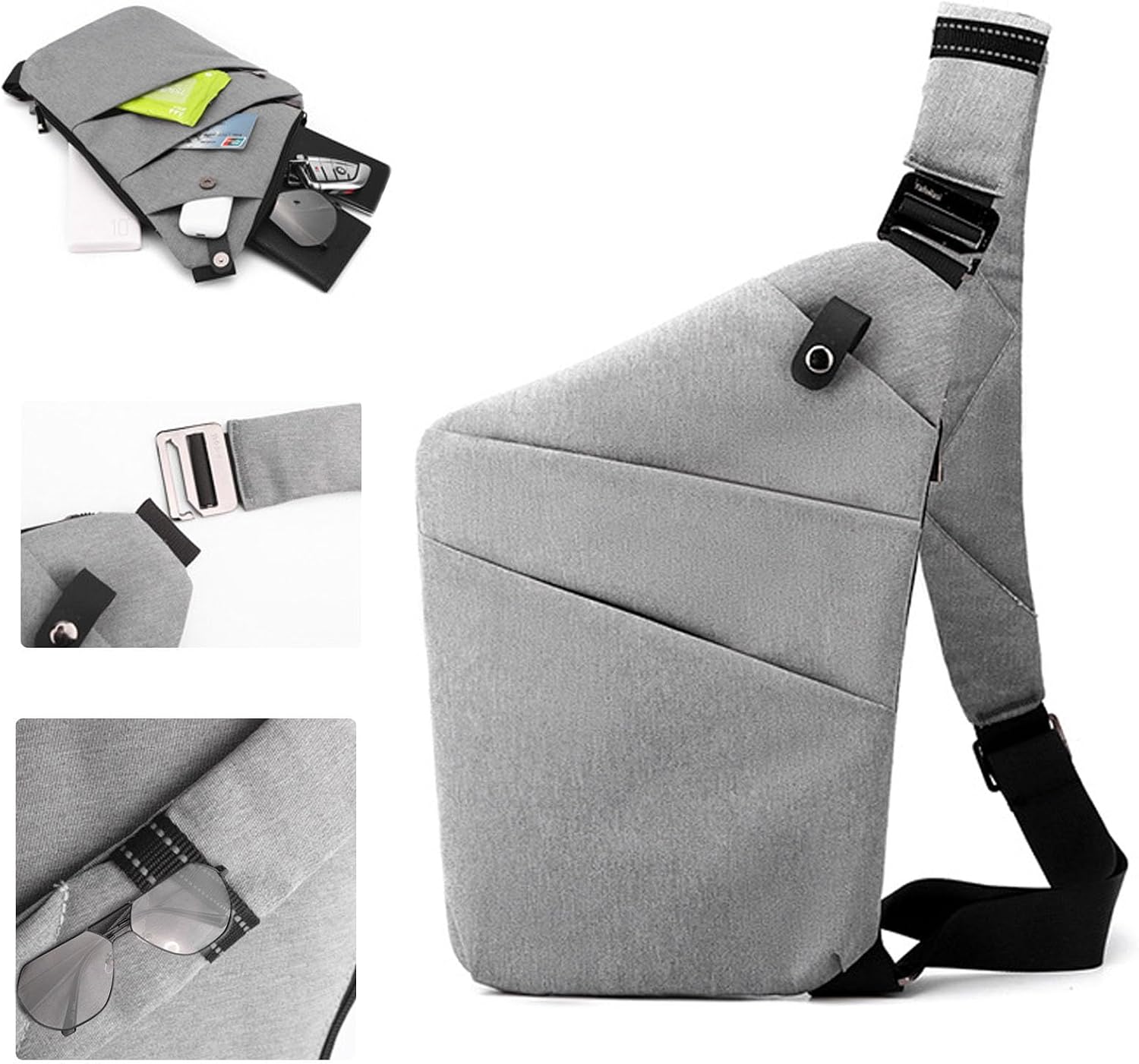 Women's Nylon Triangle Sling Crossbody Bag