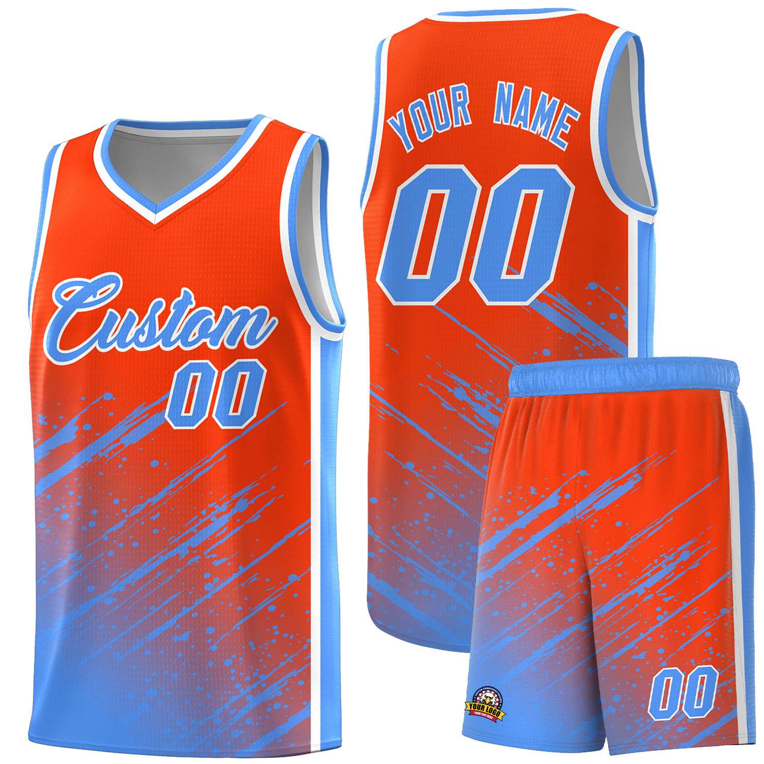 Maßgeschneiderte Splash-Basketballuniformen leicht für die Schule Maßgeschneiderte Splash-Basketballuniformen leicht für die Schule