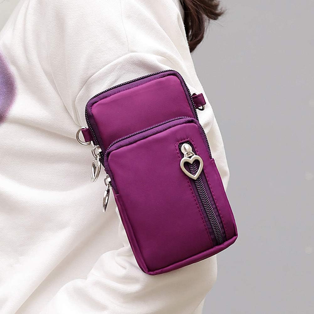Women's Nylon Crossbody Phone Bag with Heart Zipper Women's Nylon Crossbody Phone Bag with Heart Zipper