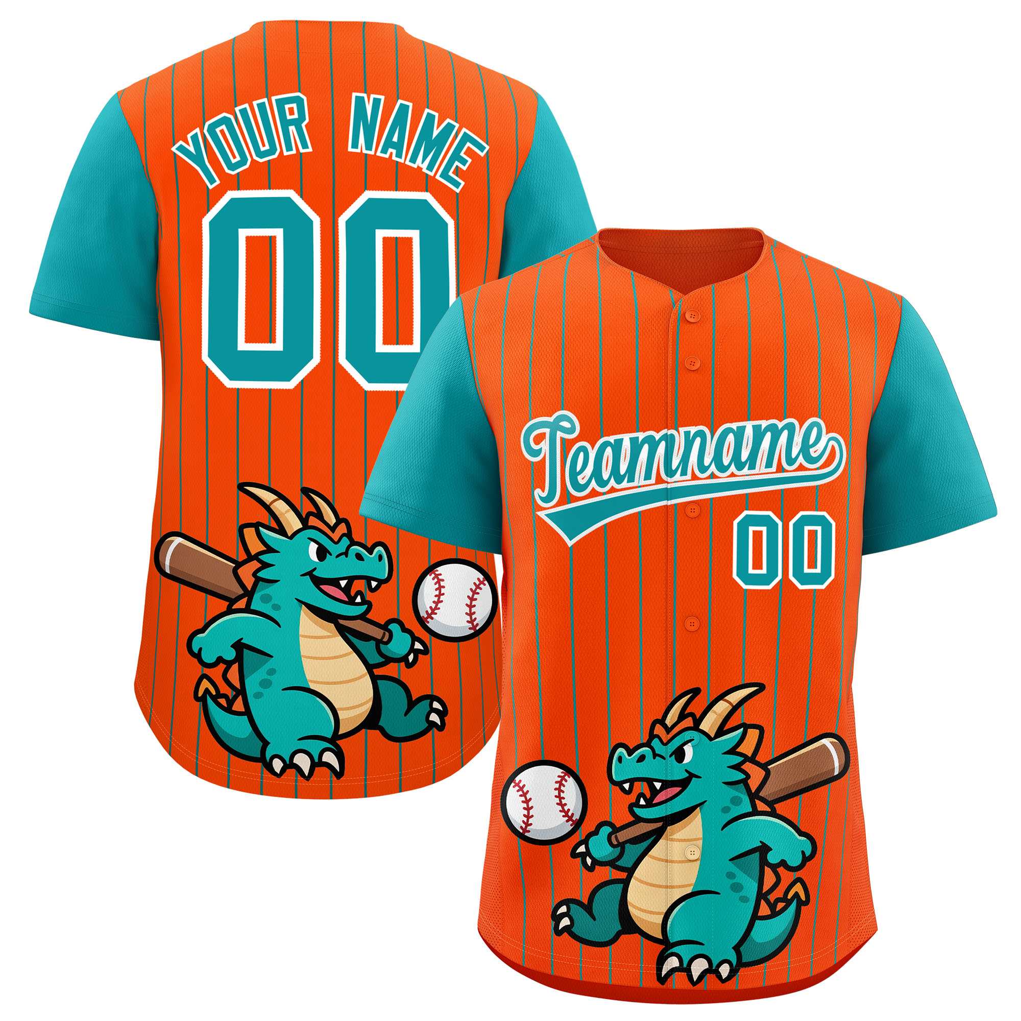 Authentisches Baseball-Trikot mit individuellem Streifen-Tiere-Graffiti-Muster, Raglanärmeln Authentisches Baseball-Trikot mit individuellem Streifen-Tiere-Graffiti-Muster, Raglanärmeln
