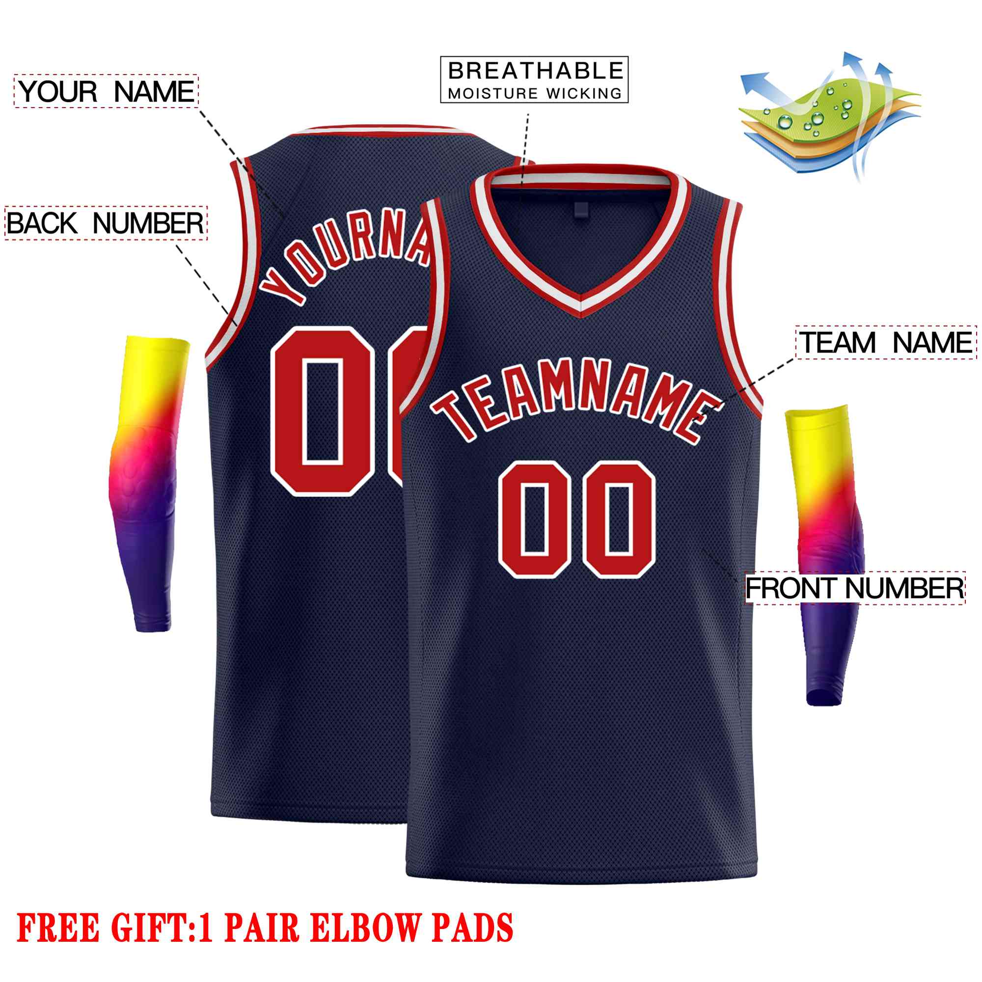 Custom Classic Tops Herren-Freizeit-Basketballtrikot