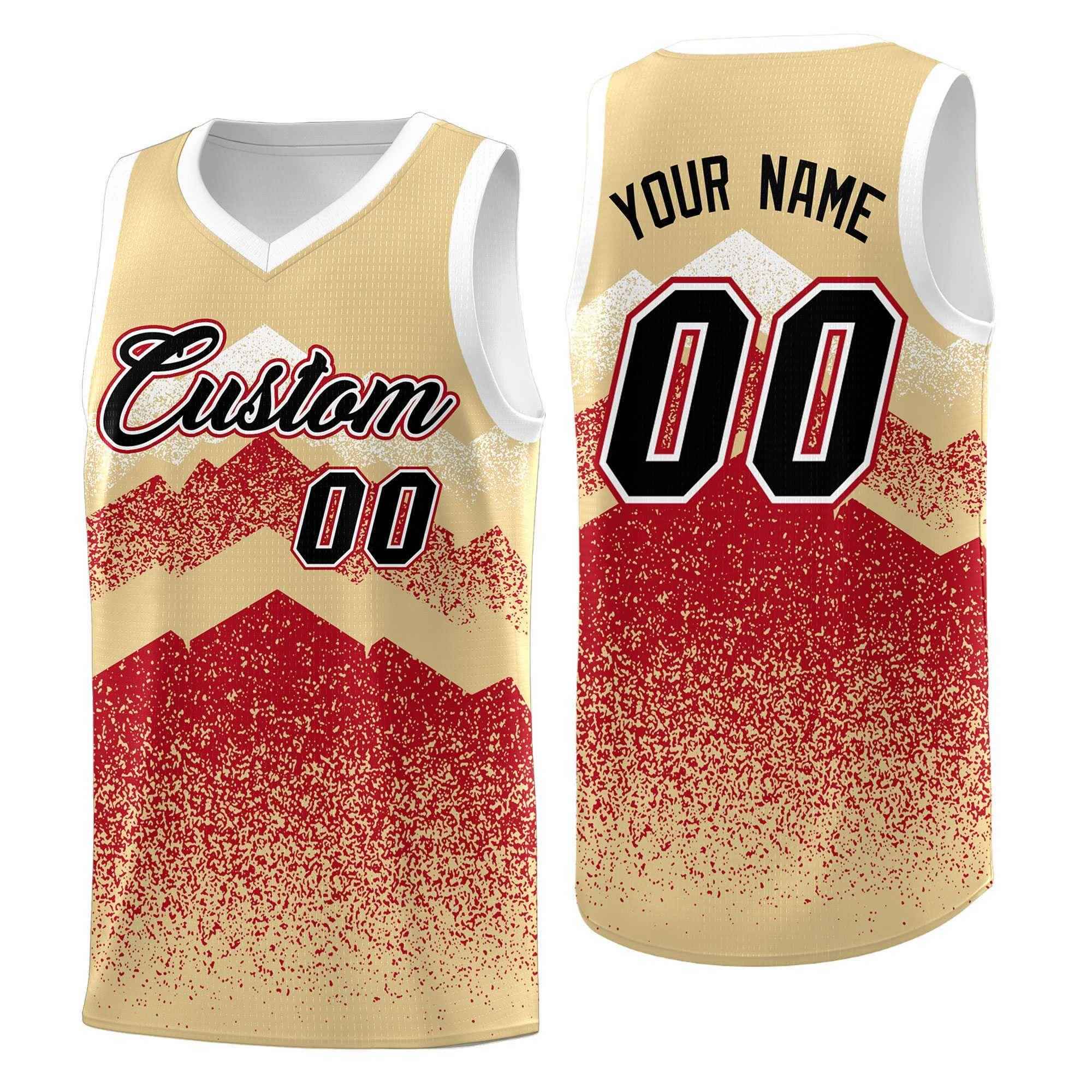 Benutzerdefiniertes Mountain Fade Drapable Gradient Fashion Uniform-Basketballtrikot