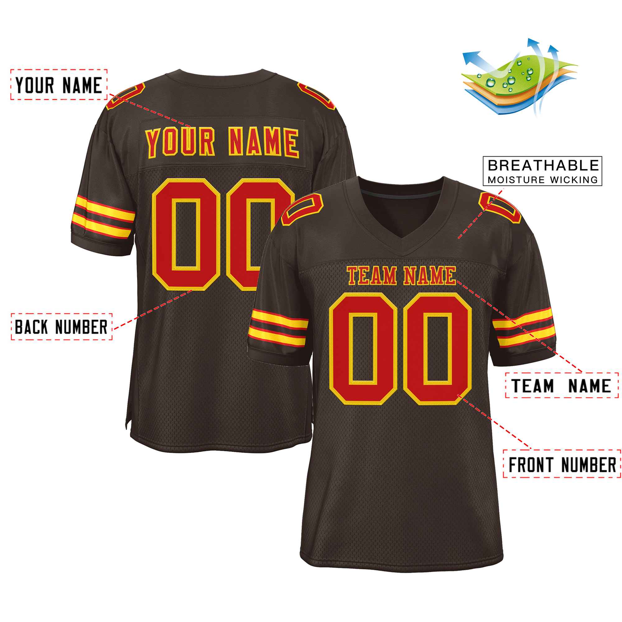 Maßgeschneidertes authentisches Fußballtrikot im klassischen Stil