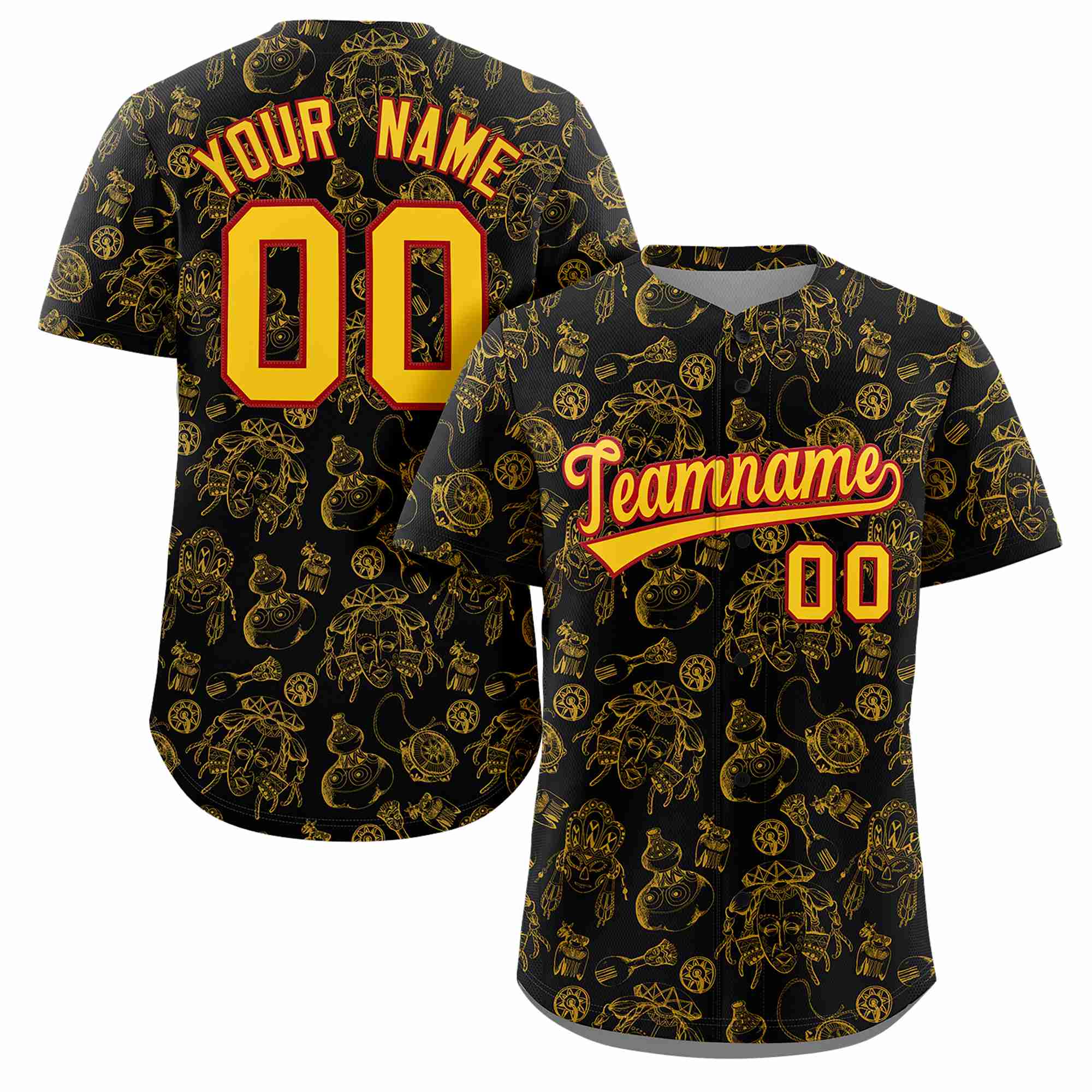 Benutzerdefiniertes 3D-Graffiti-Muster, personalisiertes Design, authentisches Baseball-Trikot