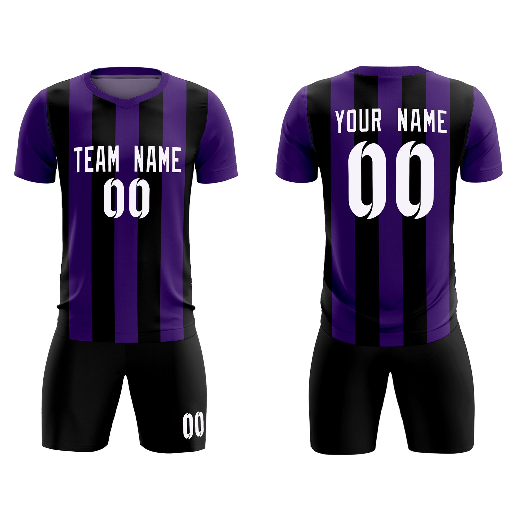 Benutzerdefinierte vertikale Streifen Casual Outdoor-Fußball-Sets-Trikot Benutzerdefinierte vertikale Streifen Casual Outdoor-Fußball-Sets-Trikot