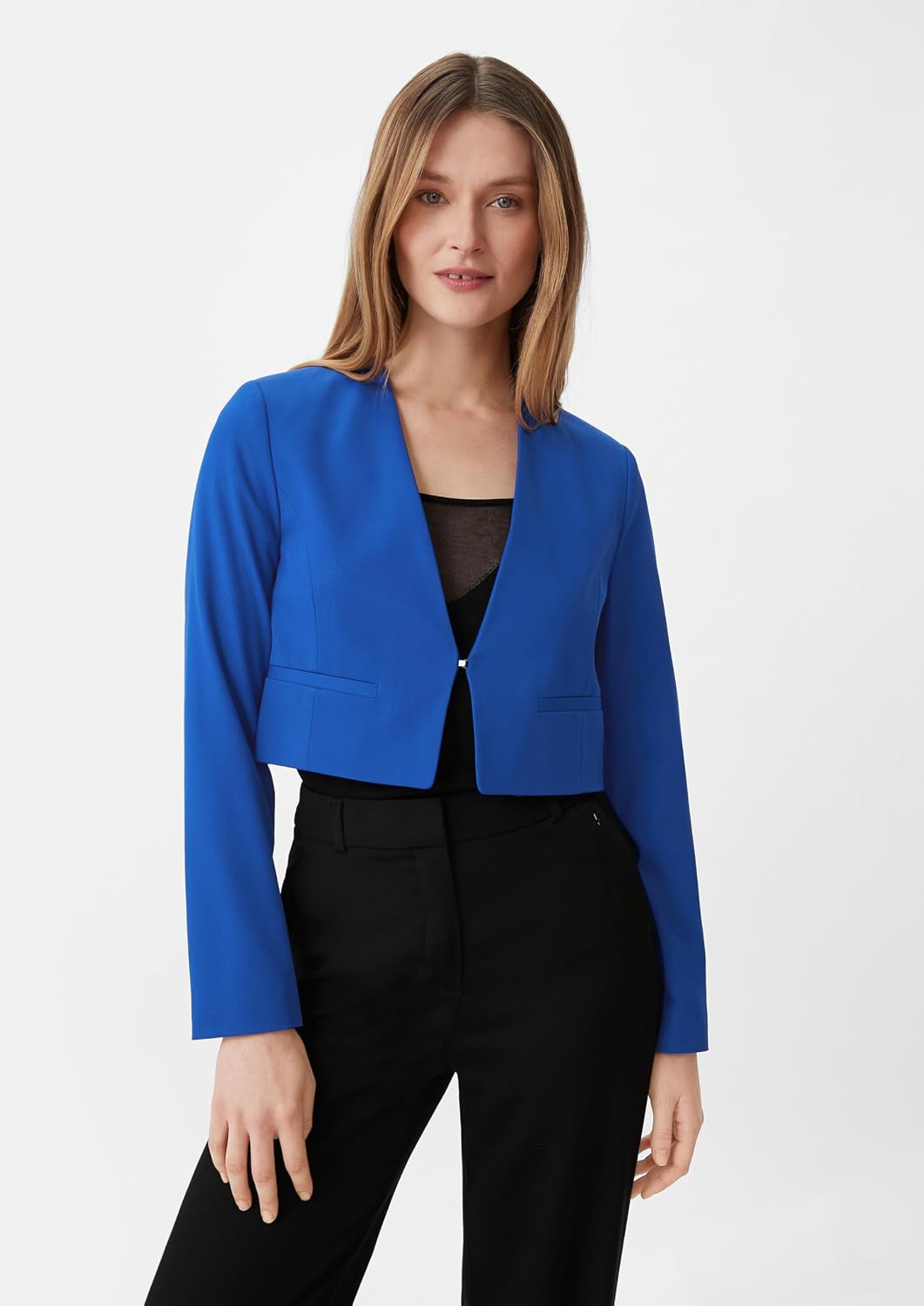 Womens Blazer Suit Jacket Single Breasted Notch Lapel Button Down Office Work Blazer