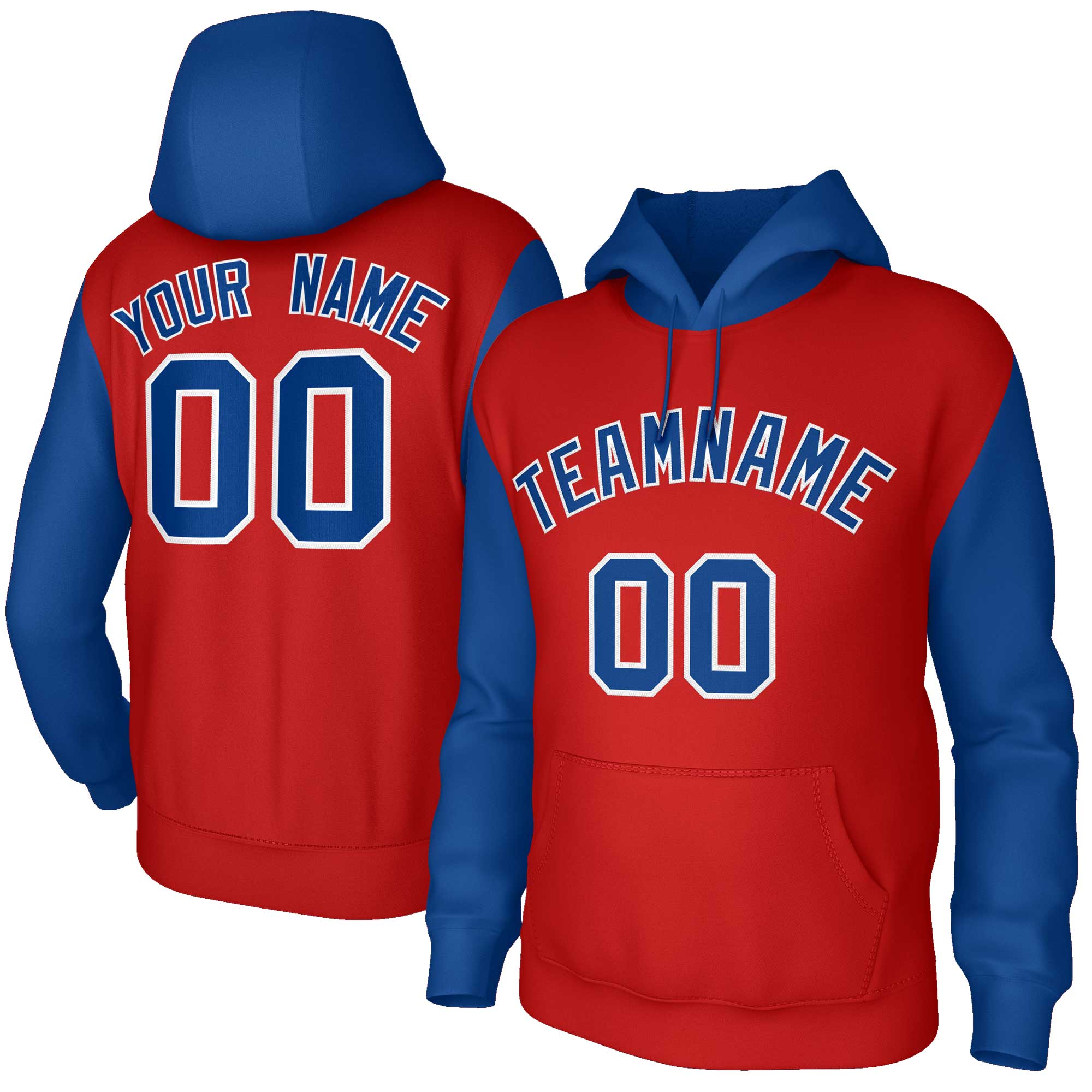 Benutzerdefinierte personalisierte Sweatshirt-Pullover-Hoodies mit Raglanärmeln