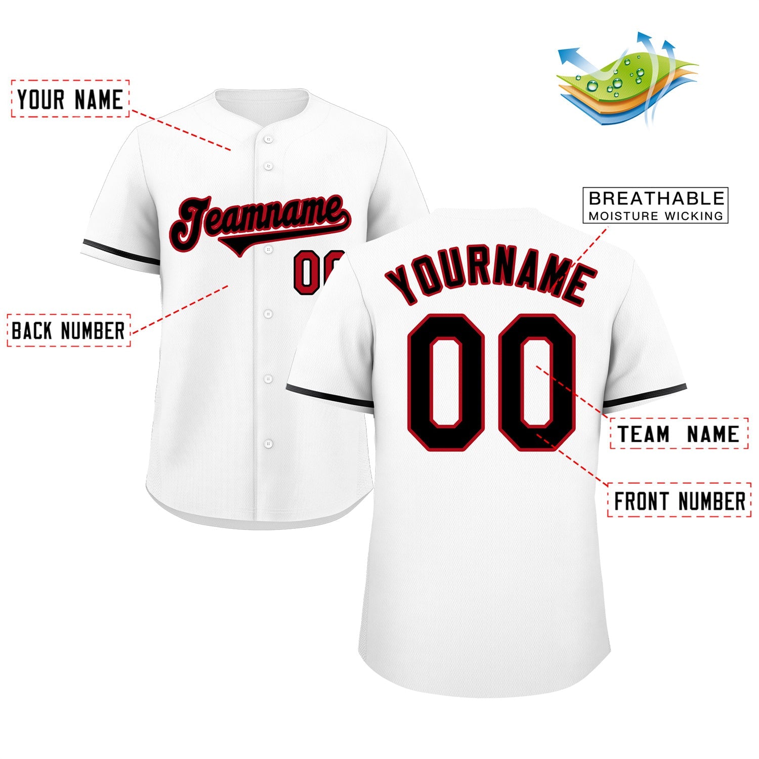 Benutzerdefiniertes, authentisches Baseball-Trikot im klassischen Stil