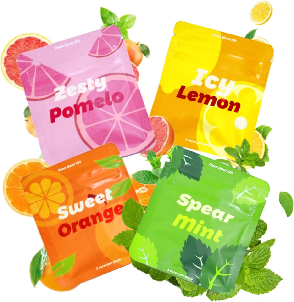 Portable Breathing Necklace Refill Cores 4 Flavors