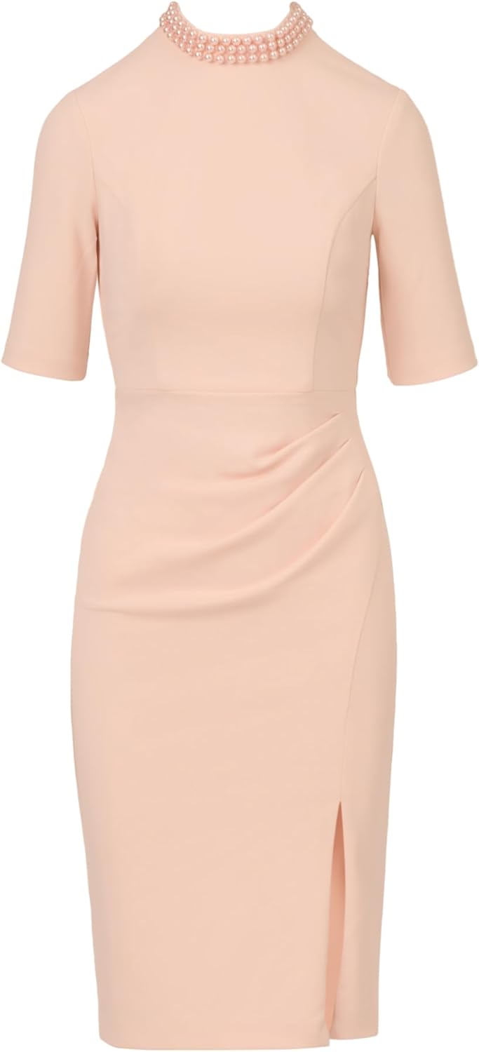 Embellished Crepe Short Dress