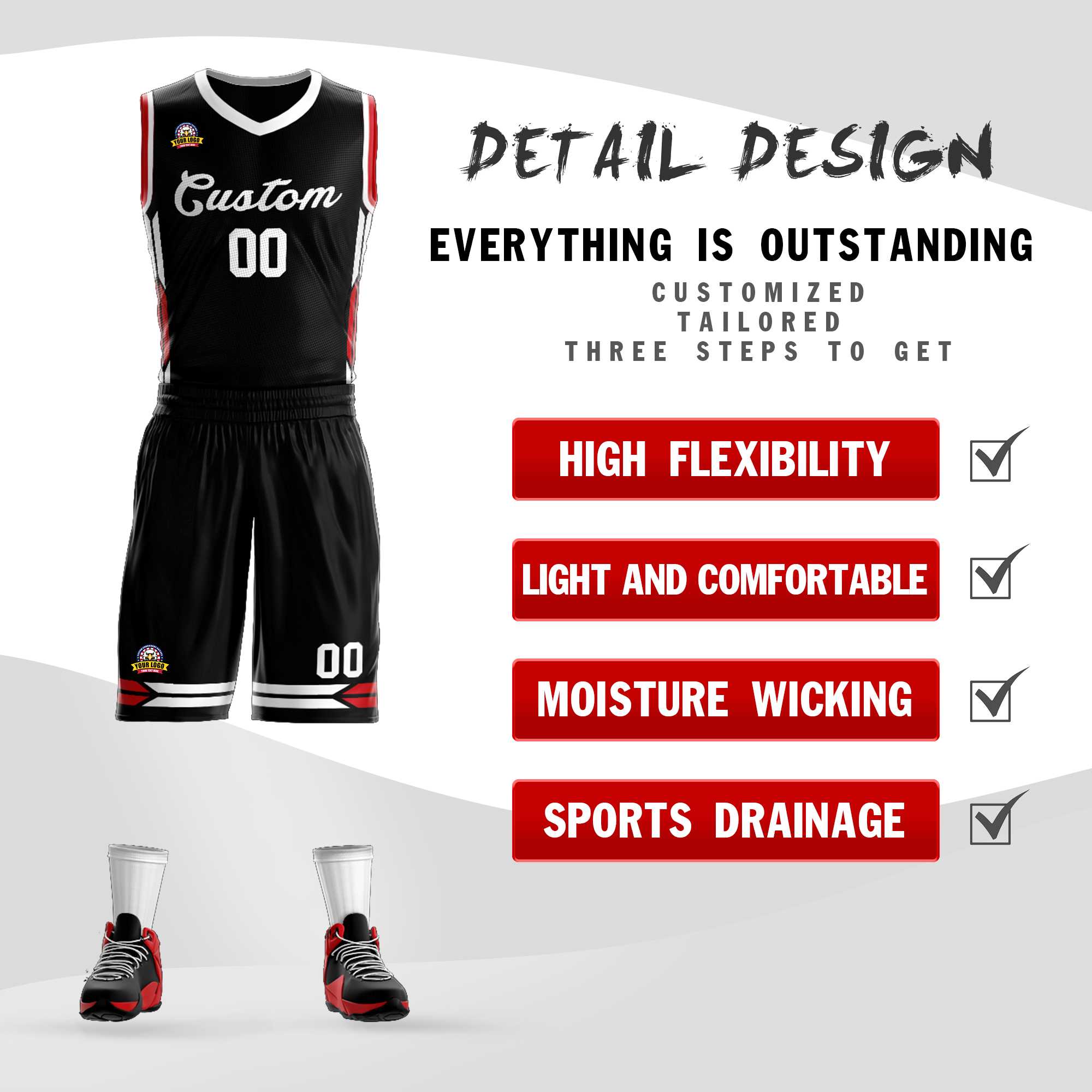 Custom Classic Sets Mesh-Basketballtrikot Custom Classic Sets Mesh-Basketballtrikot