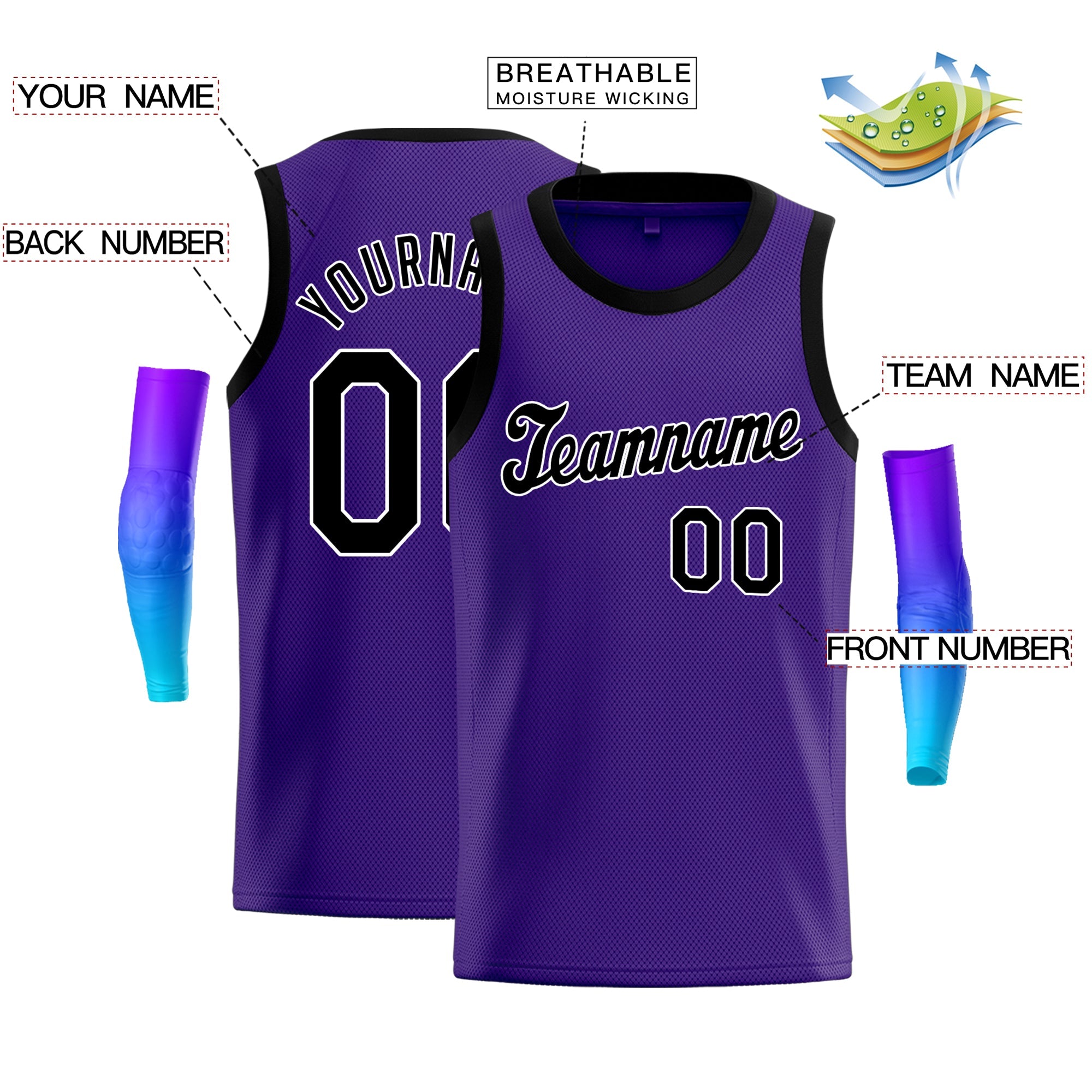 Custom Classic Tops Herren-Freizeit-Basketballtrikot