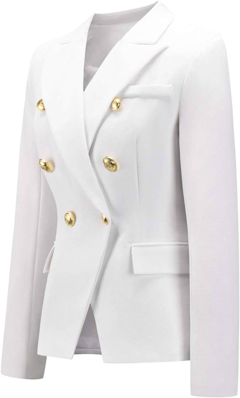 Women's Vintage Double Breasted Slim Fit Dress Suit Blazer Jacket Women's Vintage Double Breasted Slim Fit Dress Suit Blazer Jacket