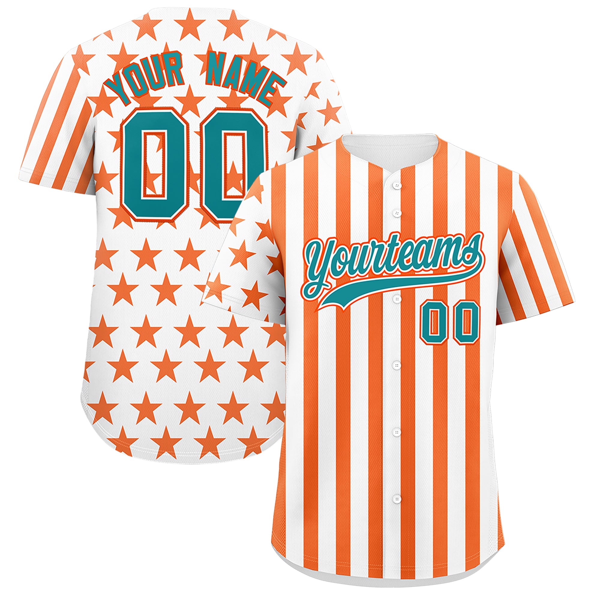 Benutzerdefiniertes Graffiti-Muster-Baseball-Trikot mit amerikanischer Flagge