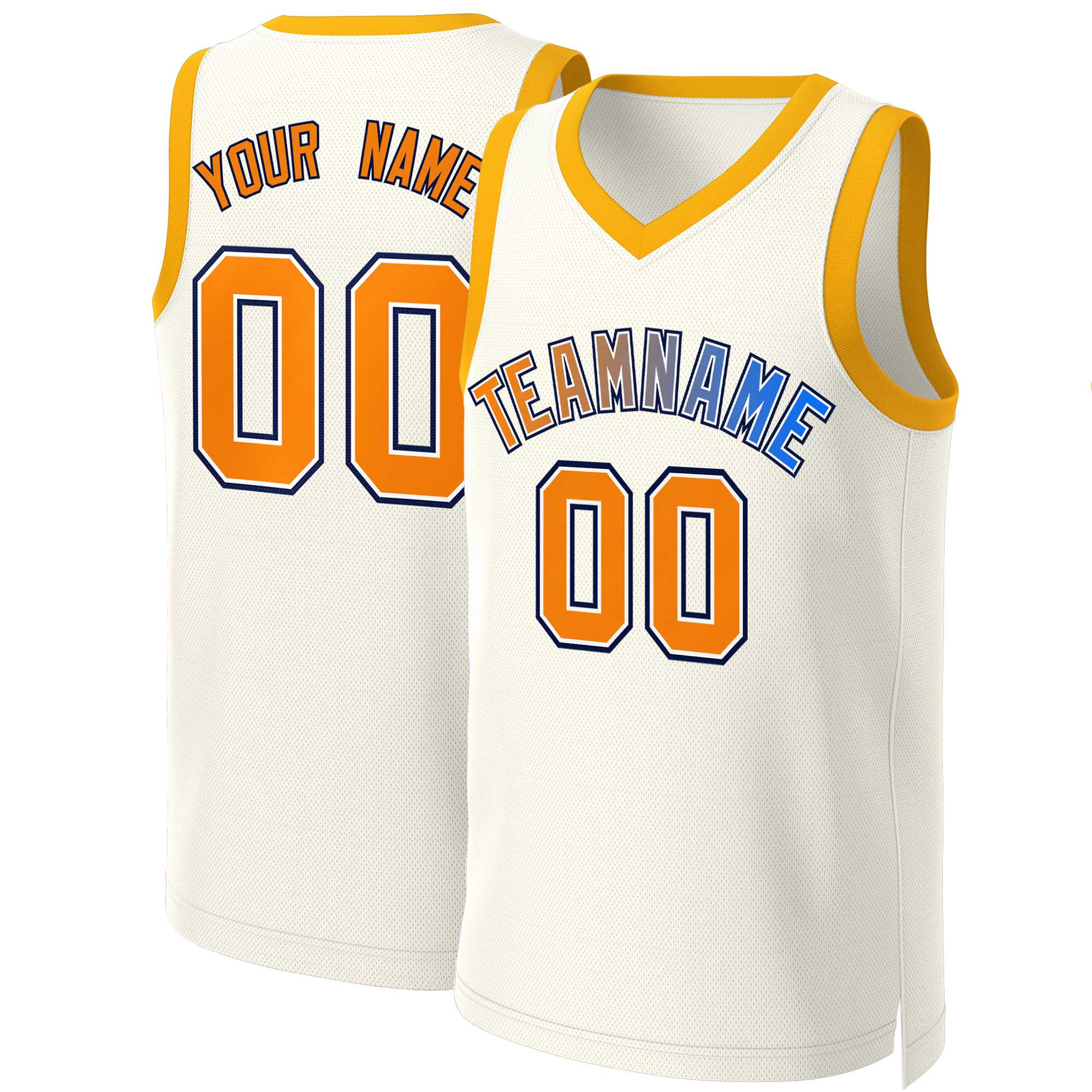 Benutzerdefiniertes Basketballtrikot mit klassischem Farbverlauf und modischen Oberteilen