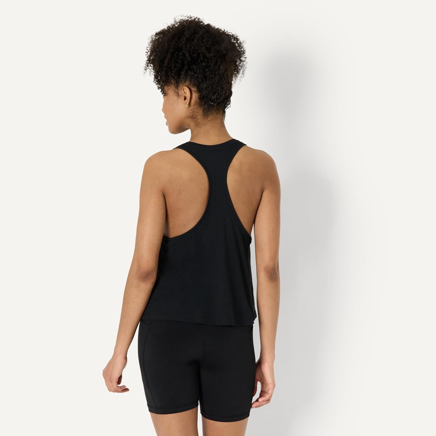 Women's Cotton Racerback Tank Relaxed Fit Drop Armhole