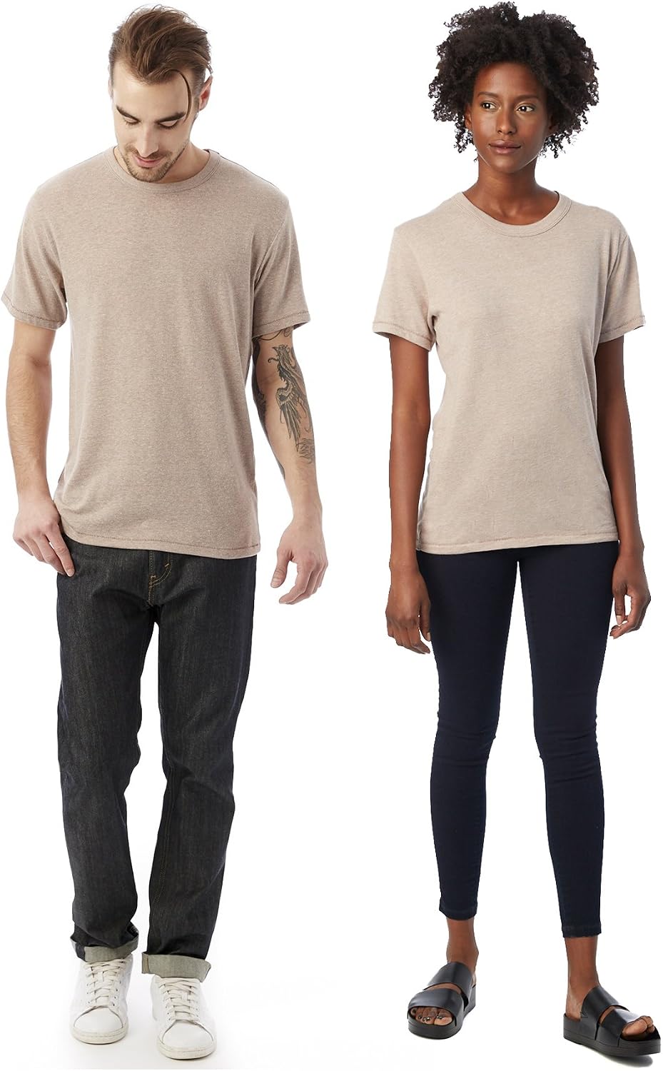 Men's Classic Fit Crew Neck T-Shirt Heather Tan