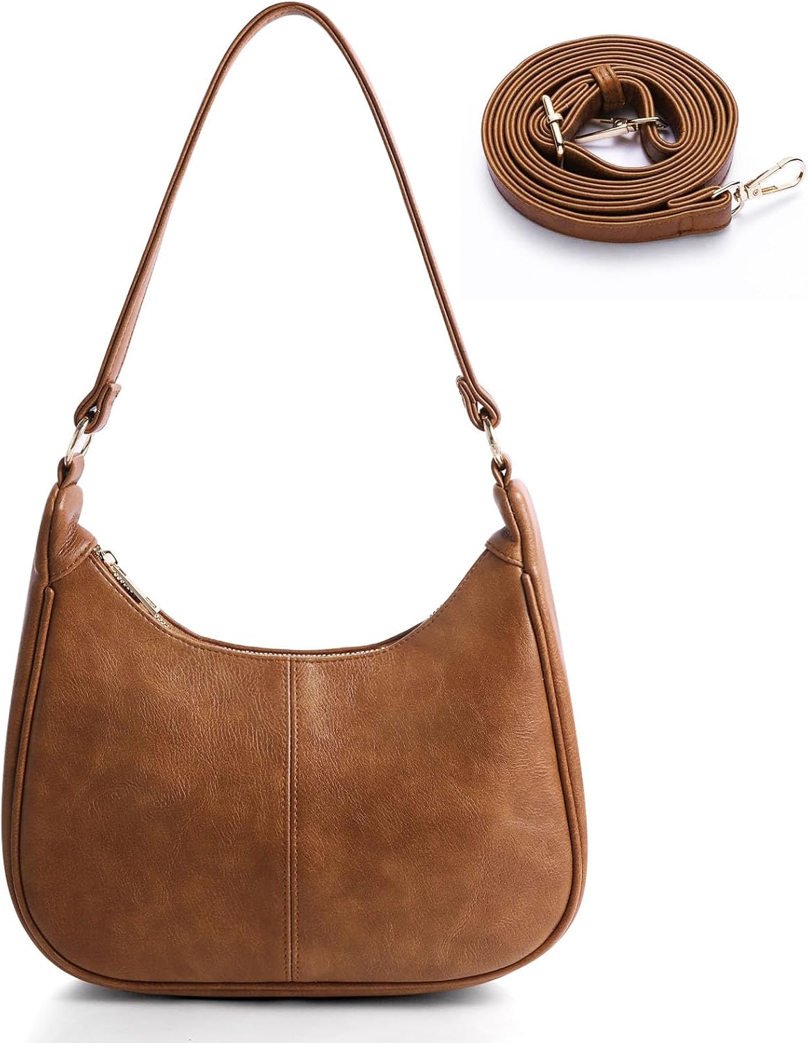Women's Soft Vegan Leather Hobo Bag with Removable Strap Women's Soft Vegan Leather Hobo Bag with Removable Strap