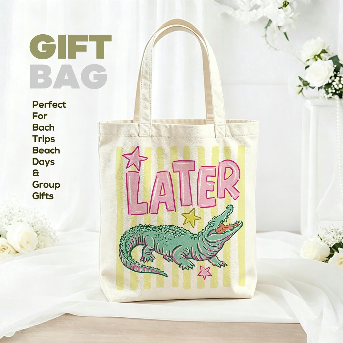 Women's Straw Tote Bag Beige Summer