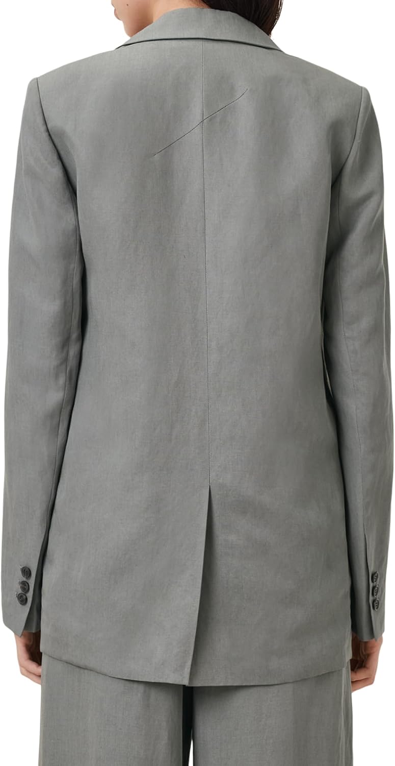 Women's Linen Single Button Relaxed Blazer Sage Green Women's Linen Single Button Relaxed Blazer Sage Green